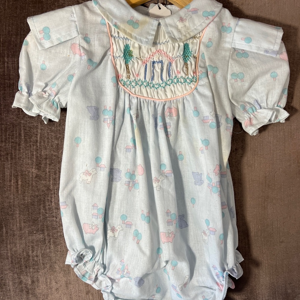 Vintage 1980s pastel baby romper - so adorable!